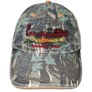 Hit Wear Baseball Cap Green Camo One Size Pro Machine Murray Utah Sun Logo Hat